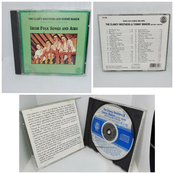 The Clancy Brothers & Tommy Makem Irish Folks Songs And Airs CD No Scratches - Picture 2 of 7